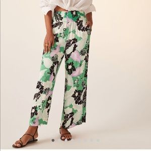 Anthropologie Maeve Printed Wide Leg Pants sz LP NWT